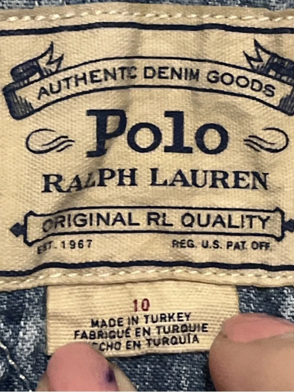 VTG Y2K Polo Ralph Lauren Denim Jean Patchwork Pink Short Overall Dress Girls 10